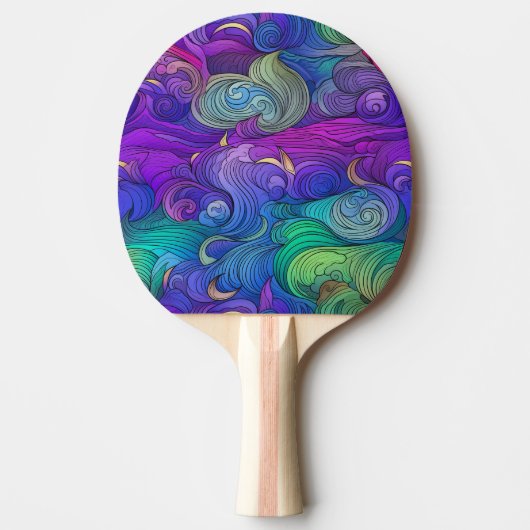 Raquette De Ping Pong Flèches arc-en-ciel colorées (Devant)