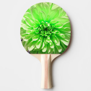 Raquette De Ping Pong Fleur Dahlia verte