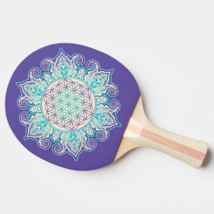 Raquette De Ping Pong Fleur De Vie - Indien Mandala 2