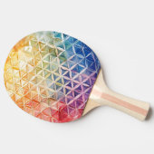 Raquette De Ping Pong Fleur de vie - Peinture aquarelle (Côté)