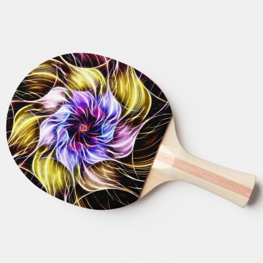 Raquette De Ping Pong fleur fractale (Côté)