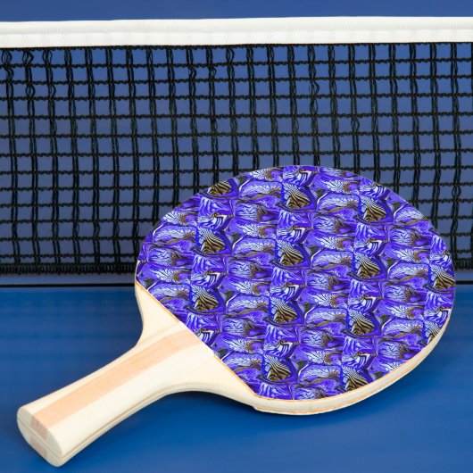 Raquette De Ping Pong Fleur Iris Violet / Esthétique / Carrelé / (Insitu)