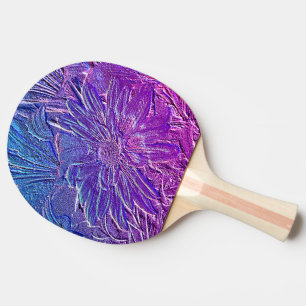 Raquette De Ping Pong Fleur métallique violette