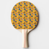 Raquette De Ping Pong Fleur motif, branche, feuille fleurie verte sans s (Dos)