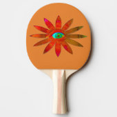 Raquette De Ping Pong Fleur orange d'oeil (Dos)