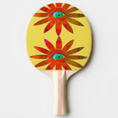 Raquette De Ping Pong Fleur orange d'oeil (Devant)