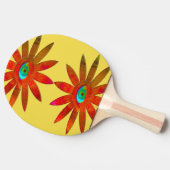 Raquette De Ping Pong Fleur orange d'oeil (Côté)