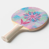 Raquette De Ping Pong Fleur Pastel à main mignonne (Devant Angle)