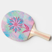 Raquette De Ping Pong Fleur Pastel à main mignonne (Côté)