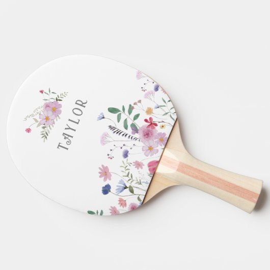 Raquette De Ping Pong fleur sauvage nom girly (Côté)