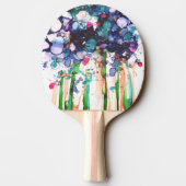 Raquette De Ping Pong Fleurs (Dos)