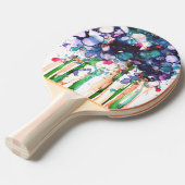 Raquette De Ping Pong Fleurs (Devant Angle)