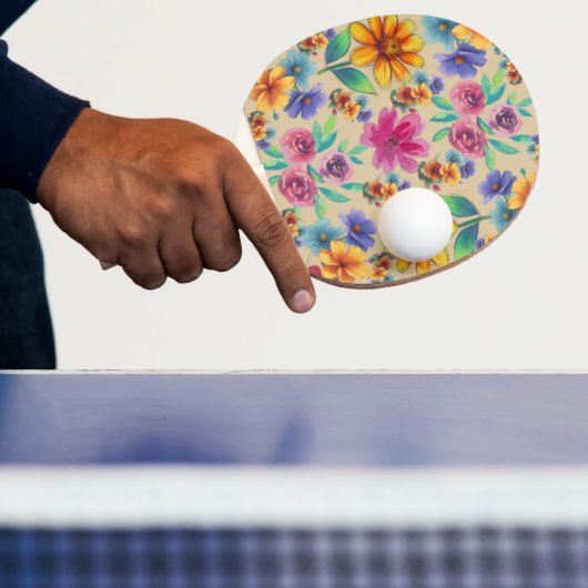 Raquette De Ping Pong fleurs (Insitu)