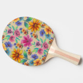 Raquette De Ping Pong fleurs (Côté)