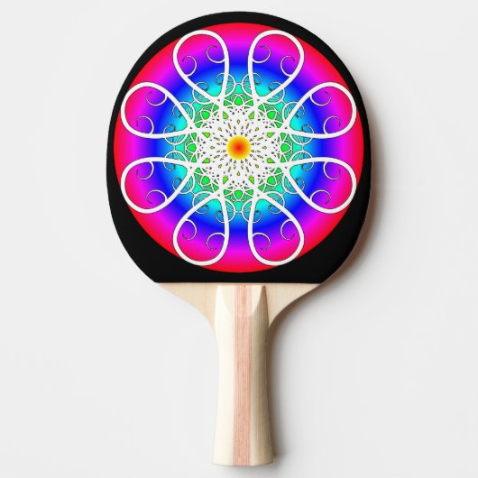 Raquette De Ping Pong Fleurs Abstraites (Devant)