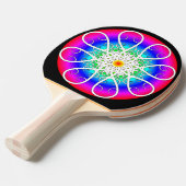 Raquette De Ping Pong Fleurs Abstraites (Devant Angle)