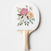 Raquette De Ping Pong Fleurs aquarelle (Devant)