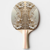 Raquette de Ping Pong Fleurs Blanches Modernes Per (Dos)