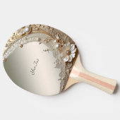 Raquette de Ping Pong Fleurs Blanches Modernes Per (Côté)