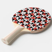 Raquette De Ping Pong Fleurs blanches rouges mignons motif (Devant Angle)