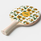 Raquette De Ping Pong Fleurs de soleil Botanique Foliage Vert (Devant Angle)