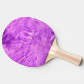 Raquette De Ping Pong Fleurs de teintes violettes transformées (Côté)
