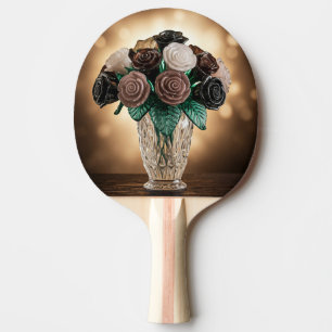 Raquette De Ping Pong Fleurs de verre