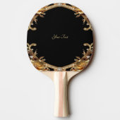Raquette de ping pong Fleurs Décoratives Dorées (Dos)