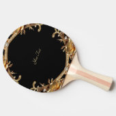 Raquette de ping pong Fleurs Décoratives Dorées (Côté)