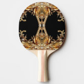 Raquette de ping pong Fleurs Décoratives Dorées (Dos)