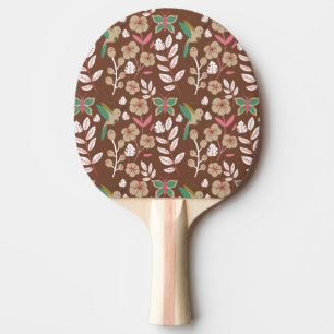 Raquette De Ping Pong Fleurs motifs florales sans soudure, feuilles, pap