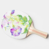 Raquette De Ping Pong Fleurs peintes de convolvule d'aquarelle (Côté)