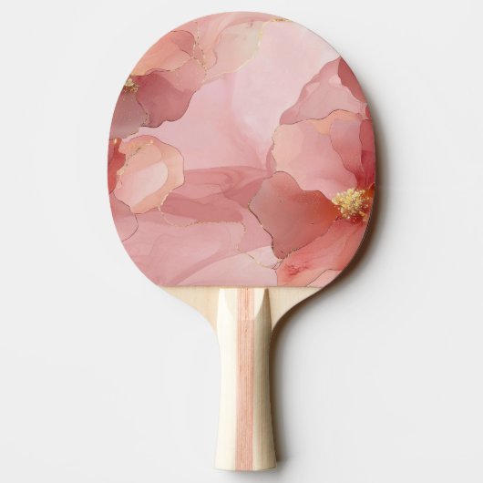 Raquette De Ping Pong Fleurs roses Bourgogne (Dos)