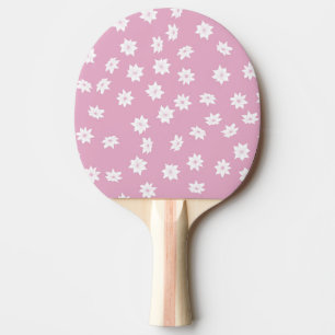 Raquette De Ping Pong Fleurs roses et blanches