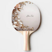 Raquette de ping pong Fleurs roses et blanches dou (Dos)