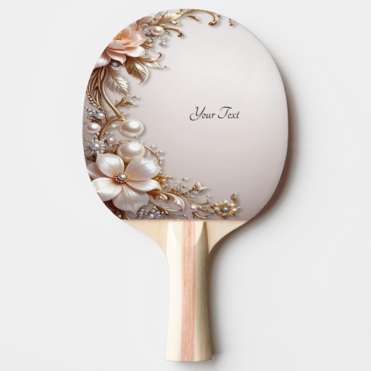 Raquette de ping pong Fleurs roses et blanches dou (Devant)