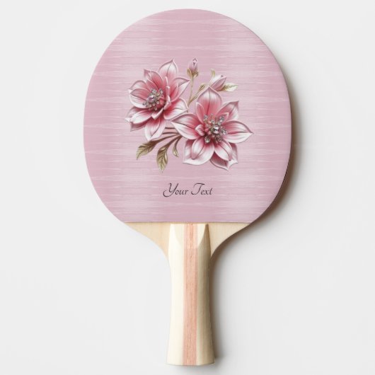 Raquette de ping pong Fleurs roses modernes (Devant)
