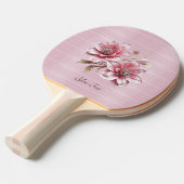 Raquette de ping pong Fleurs roses modernes (Devant Angle)