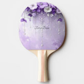 Raquette de ping pong Fleurs Violettes (Dos)