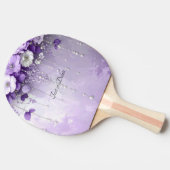 Raquette de ping pong Fleurs Violettes (Côté)