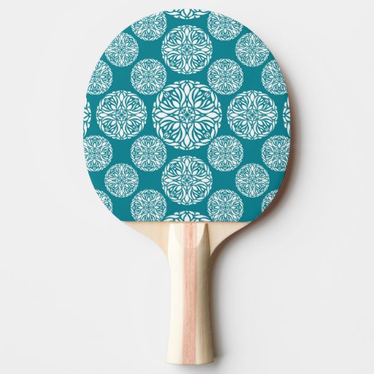 Raquette De Ping Pong Flocon de neige floral d'hiver (Devant)