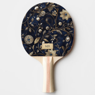Raquette de ping pong florale personnalisée