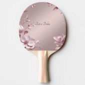 Raquette de ping pong florale rose (Dos)