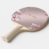Raquette de ping pong florale rose (Devant Angle)