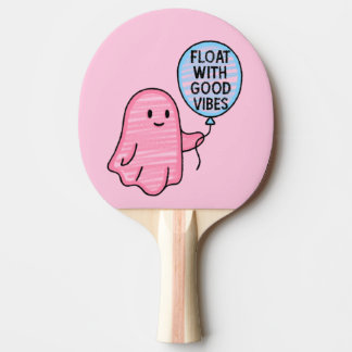 Raquette De Ping Pong Flotte avec de bonnes vibes joli design boo mignon