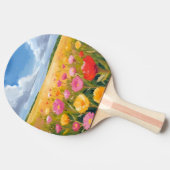 Raquette De Ping Pong Flower Field Landscape Painting (Côté)