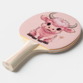 Raquette De Ping Pong Fluffy Rose Highlands Scottish Cow (Devant Angle)