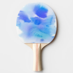 Raquette De Ping Pong Fond peint à la main d'aquarelle abstraite