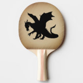 Raquette De Ping Pong Fond rustique Dragon Noir (Dos)