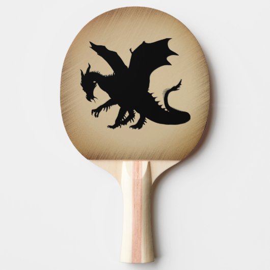 Raquette De Ping Pong Fond rustique Dragon Noir (Devant)
